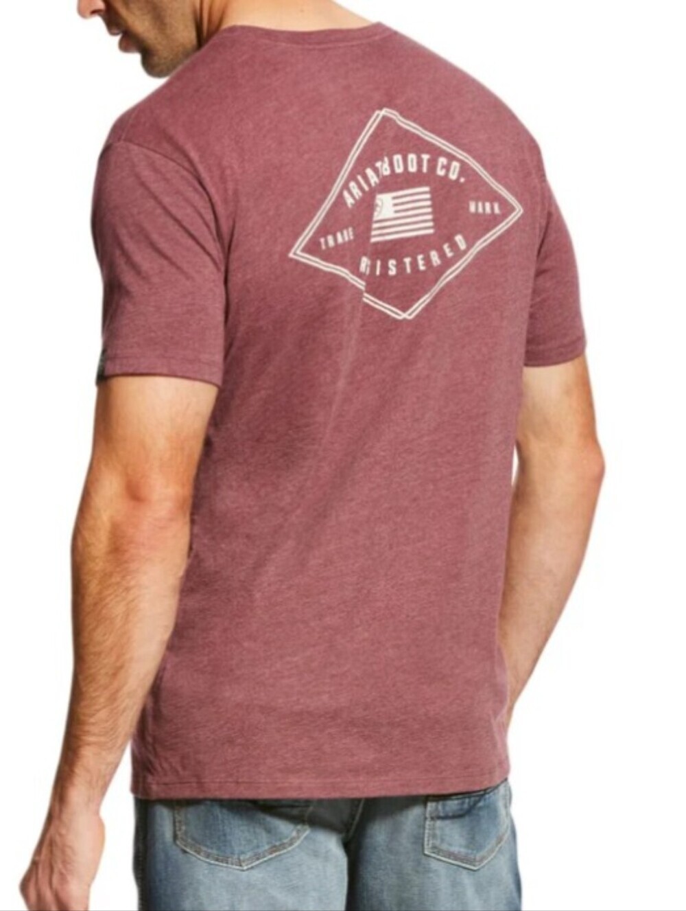 Ariat US Registered Purple/ burgundy Heather Men's T-Shirt Size Large